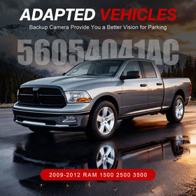 GZGN Ram 1500 2011-2012 backup camera widens awareness of the blind area.