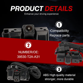 GZGN rear view camera with plug-and-play install for easy replacement.