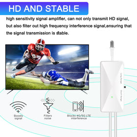 GZMJRD USB-powered booster keeps cabling tidy with convenient power access.