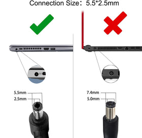 GZYDR adapter paired with US power cord ready to power compatible notebooks