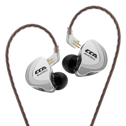 H HIFIHEAR CCA C10 front view showing sleek shell and fit benefit