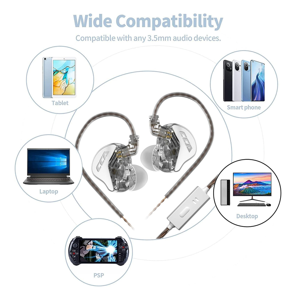 H HIFIHEAR CCA CRA ergonomic earbud design for long-lasting comfort.