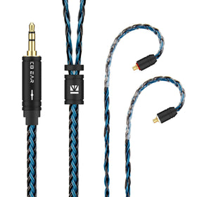 H HIFIHEAR close-up of the ST16 Plus 16-core braided cable showing texture and reduced tangling benefit
