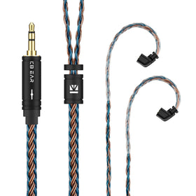 H HIFIHEAR close-up of braided 16-core cable texture highlighting durability and improved signal