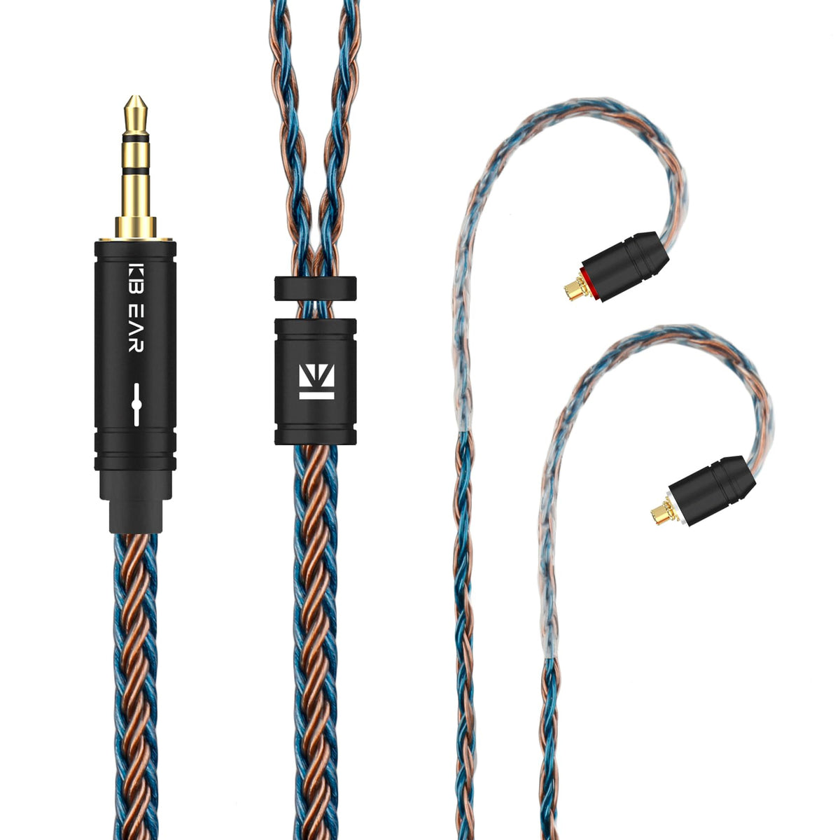 H HIFIHEAR KBEAR ST16 Plus braided cable close-up highlighting soft texture and tangle resistance