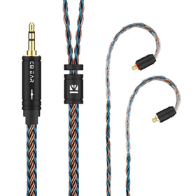 H HIFIHEAR KBEAR ST16 Plus braided cable close-up highlighting soft texture and tangle resistance