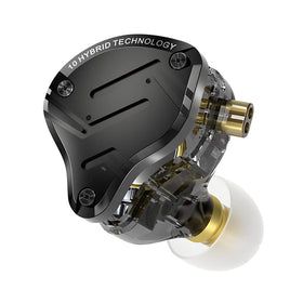 H HIFIHEAR KZ ZS10 PRO X front view showing dual materials and premium finish for durability