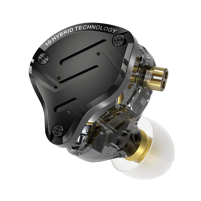 H HIFIHEAR KZ ZS10 PRO X front view showing dual materials and premium finish for durability