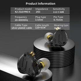 H HIFIHEAR KZ ZS10 PRO X worn in ear during performance illustrating stable fit for stages