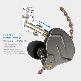 H HIFIHEAR KZ ZSN Pro durable zinc alloy shell and resin cavity