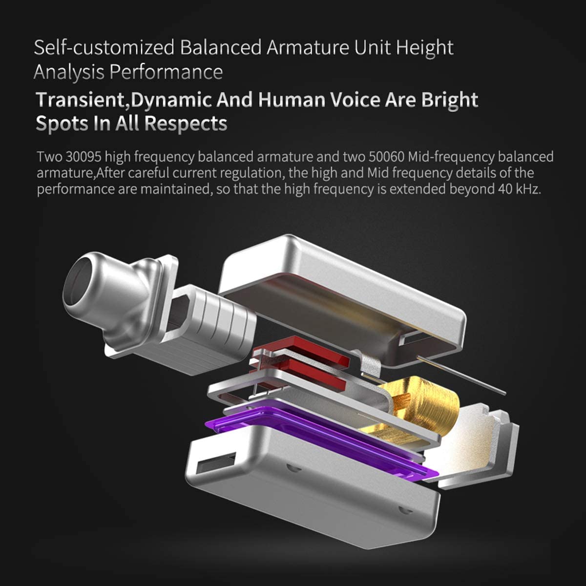 H HIFIHEAR detachable 2‑pin cable connection emphasizing upgrade and repairability benefit