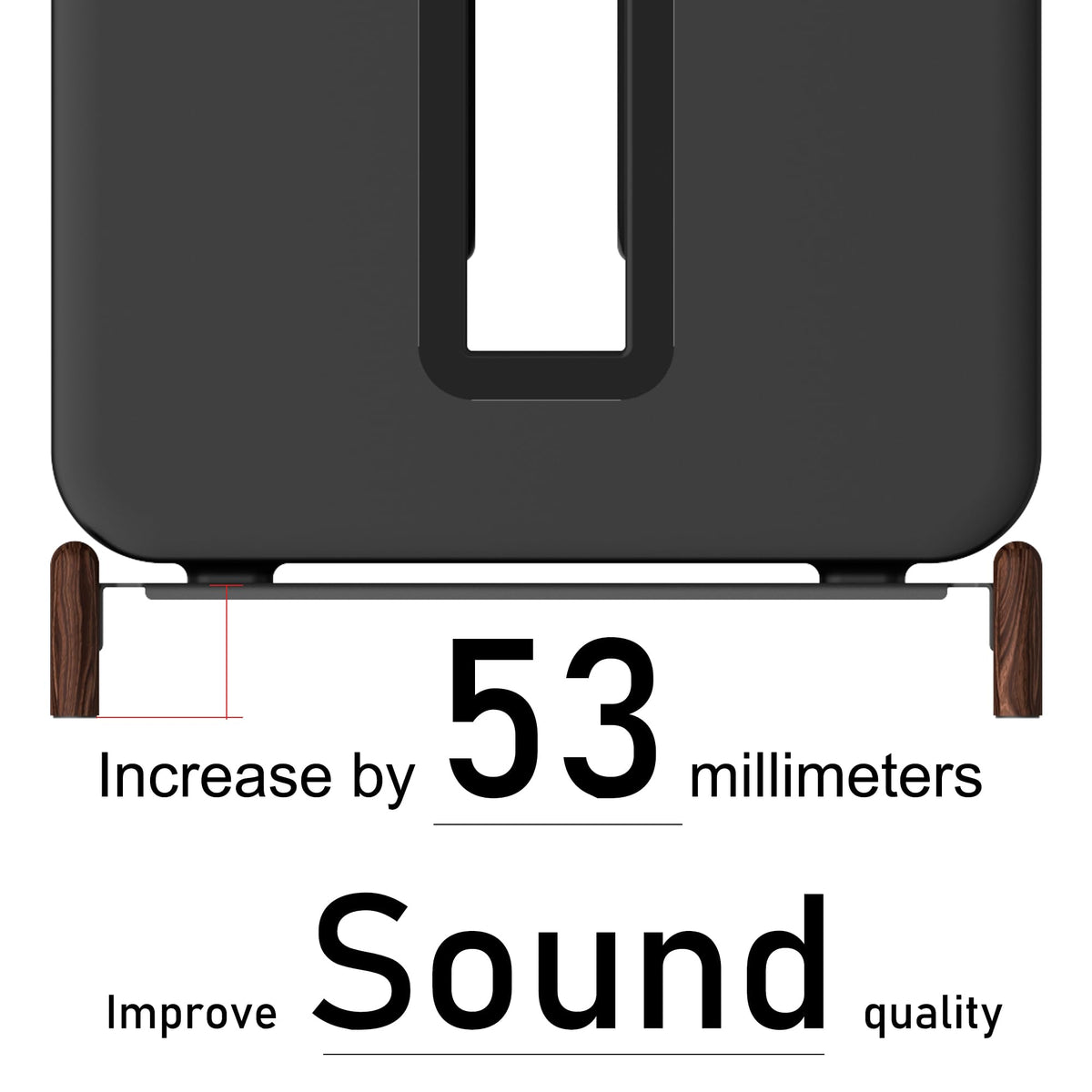 H Huaberich Sonos Sub on stand in living room improving placement safety