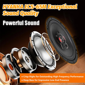 H YANKA close-up of ECS-65M neodymium tweeter delivering crisp highs