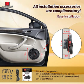 H YANKA installation kit laid out with screws and manual for quick fit