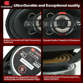 H YANKA ECS-69 cone and foam surround detail improving bass response