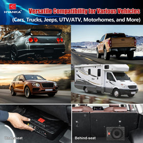 H YANKA installed in a vehicle under the seat, delivers powerful bass without bulky boxes