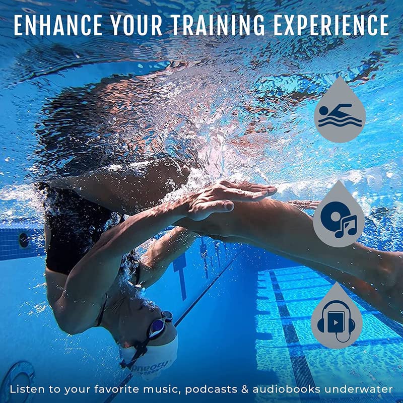 Goggle loops on H2O Audio for quick attachment to swim goggles
