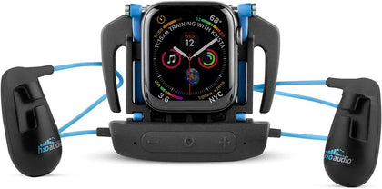 H2O Audio Interval Swim Headphones with Apple Watch for underwater listening during workouts