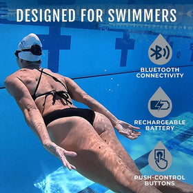 IPX8 waterproof H2O Audio design protects headphones during pool sessions