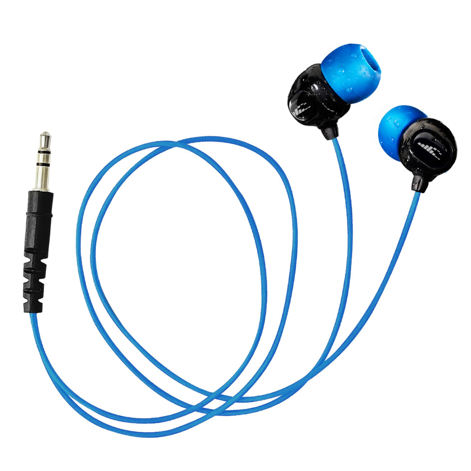 H2O Audio Surge S+ front packaging showing waterproof benefit