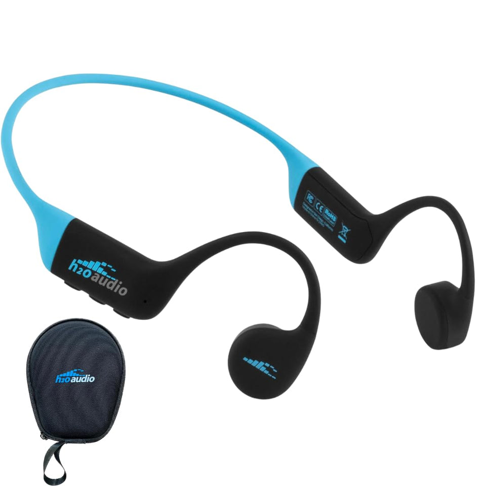 H2O Audio TRI 2 bone-conduction headphones during a run for open-ear awareness