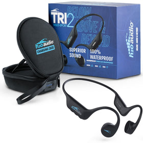 H2O Audio TRI 2 bundle with charging case powering workouts on the go