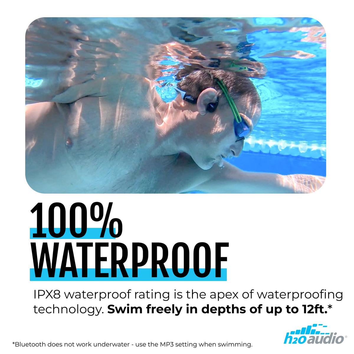 H2O Audio TRI 2 PRO worn for comfortable running and cycling
