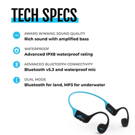 Secure neckband fit stays in place during activity.