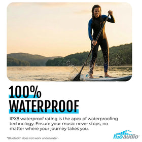 H2O Audio TRI Run offers up to 6 hours of playback for long workouts.