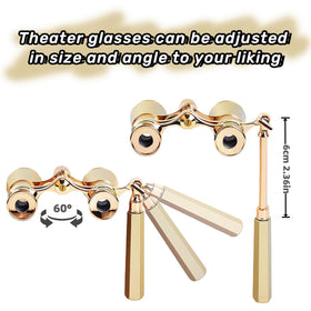 H2ONDBQF opera glasses 3x25 magnification for broader stage visibility.