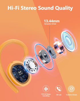 hadbleng charging case open with earbuds showing quick-access charging benefit