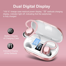 hadbleng charging case open revealing earbuds and 2600 mAh power bank capability