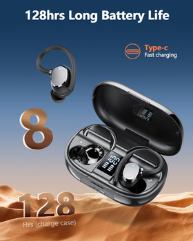 hadbleng Q22 charging case open revealing earbuds and fast Type-C charging convenience