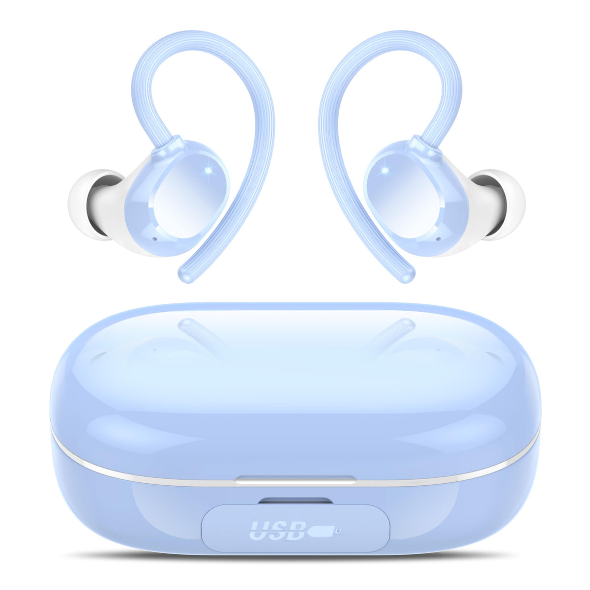 Hadbleng Q22 earbuds LED display shows battery life for easy charging on the go