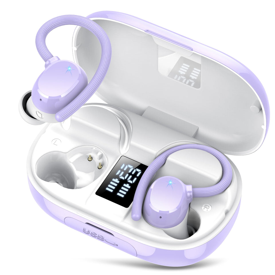 hadbleng Q22 front view of earbuds and case showing product benefit of compact portability