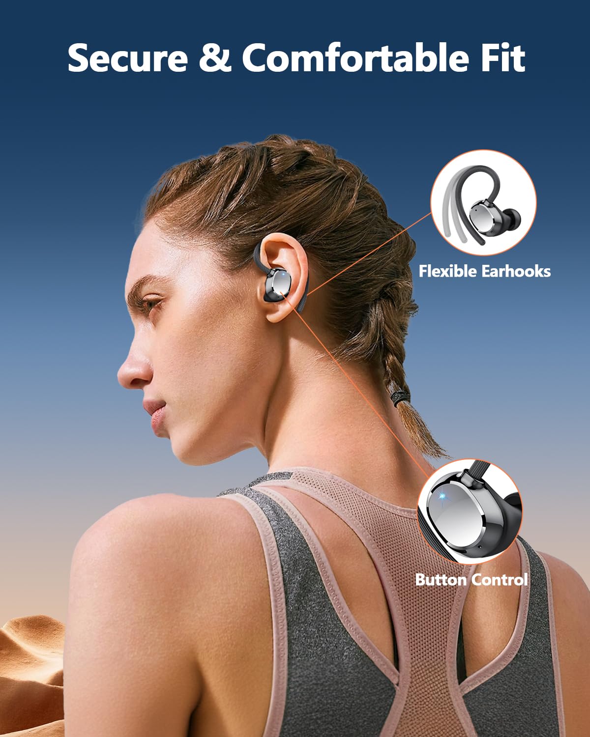 hadbleng Q22 earbuds held in hand showing size scale and portability benefit