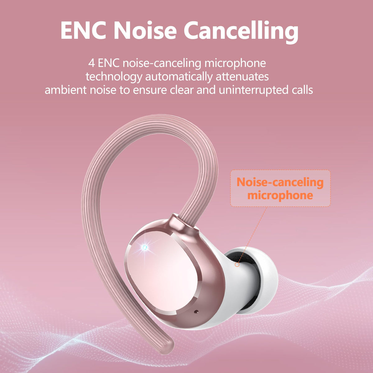hadbleng earbuds and case beside smartphone to show compact scale and portability