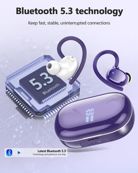hadbleng Q22 splashing water to show IPX7 protection for sweat and rain