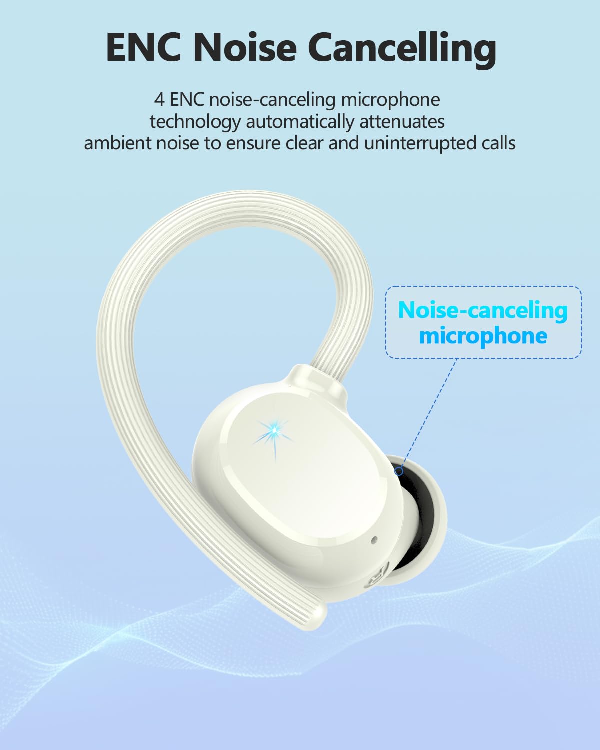 hadbleng Q22 earbuds with water splash demonstrating IPX7 protection