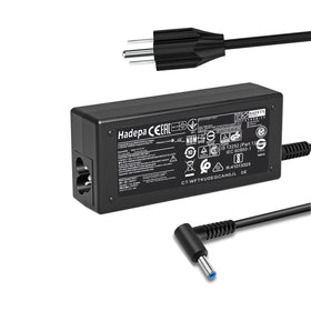 Hadepa 45W blue-tip charger close-up for reliable notebook power on the go