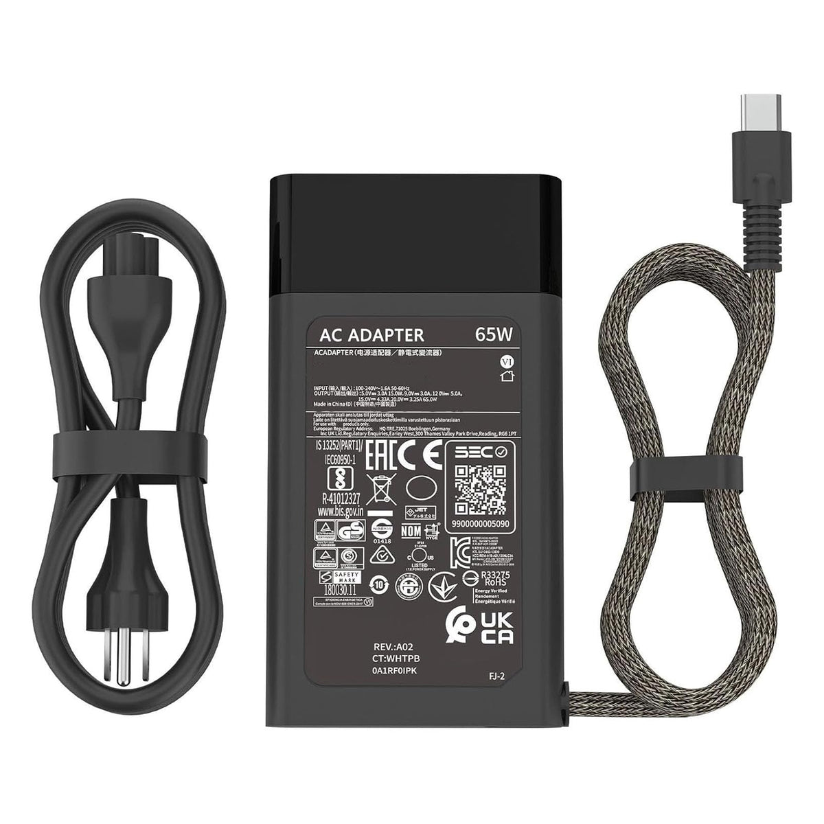Hadepa 65W USB-C charger front view for portable office charging