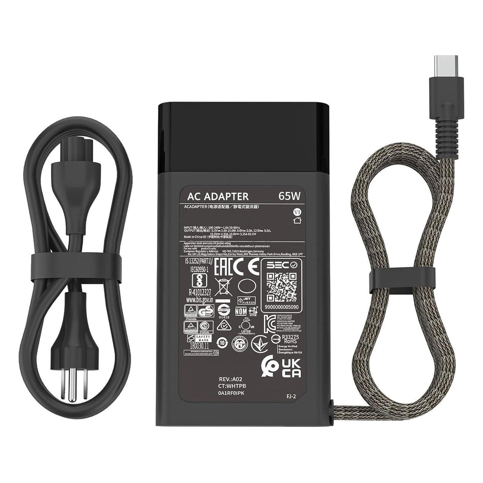 Hadepa 65W USB-C charger front view for portable office charging