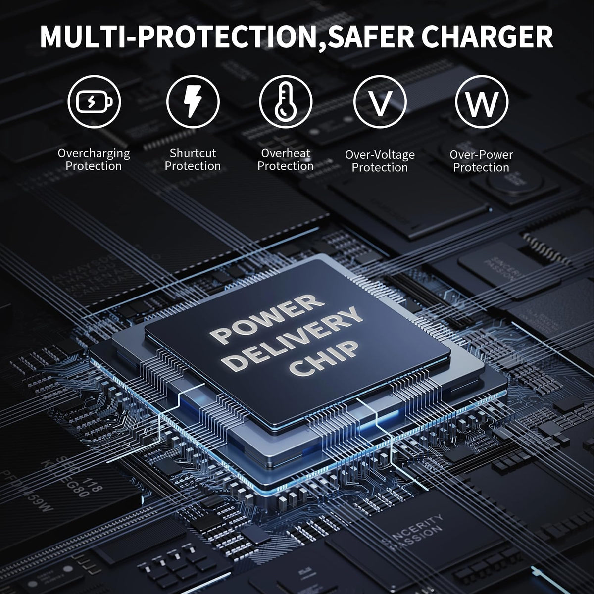 Hadepa travel-ready charger tucked in a laptop bag for on-the-go power.