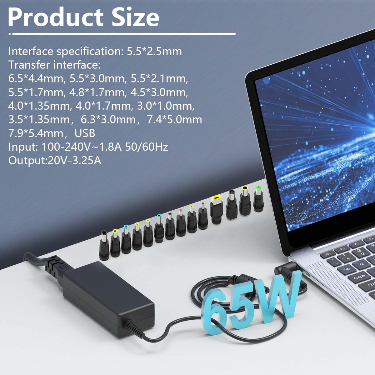 hafiuege array of 14 interchangeable tips displayed for broad device compatibility