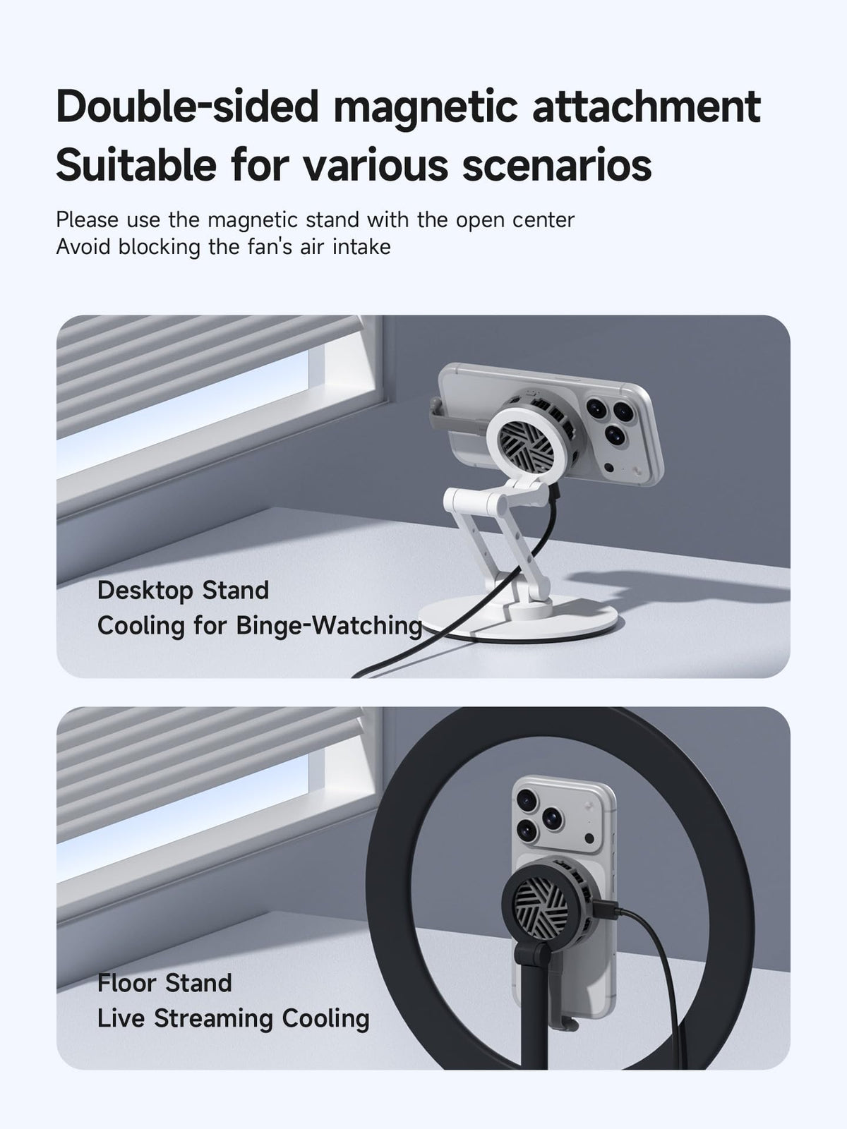 Hagibis 5000RPM cooling fan operates with minimal noise for smooth gaming.
