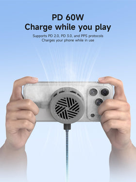 Hagibis 60W PD port enables charging while cooling during use.