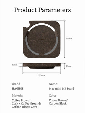 Hagibis M4 stand precisely fits Mac mini M4 close-up view