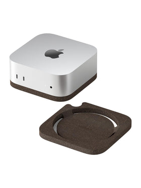 Hagibis M4 stand rear dust-filter vent improves airflow for Mac mini setup