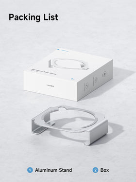 Hagibis Mac mini M4 Stand packaged for easy setup.