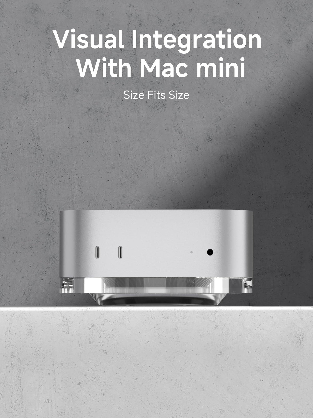 Hagibis Mac mini M4 Stand silicone pads protect and stabilize your device.